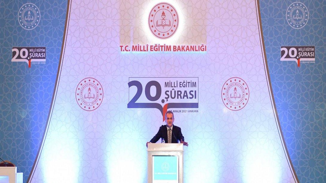 20. Millî Eğitim Şûrası, Bakanımız Sayın Mahmut ÖZER Başkanlığında Toplandı
