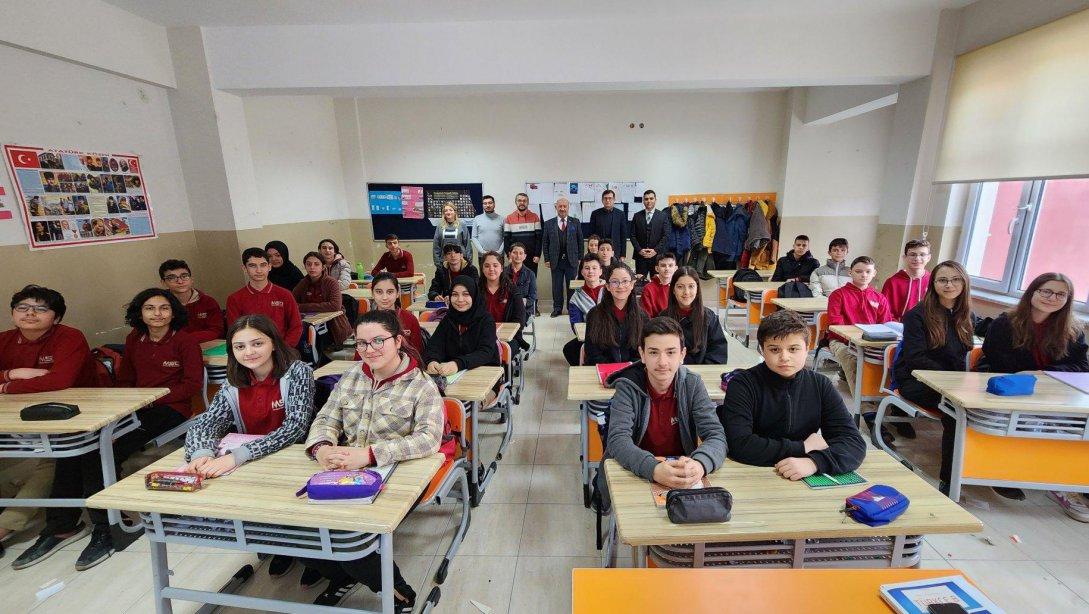 Millî Eğitim Müdürümüz Hasan BAŞYİĞİT ve Şube Müdürü Mustafa TOPUZ Mimar Sinan Ortaokulunu Ziyaret Ettiler