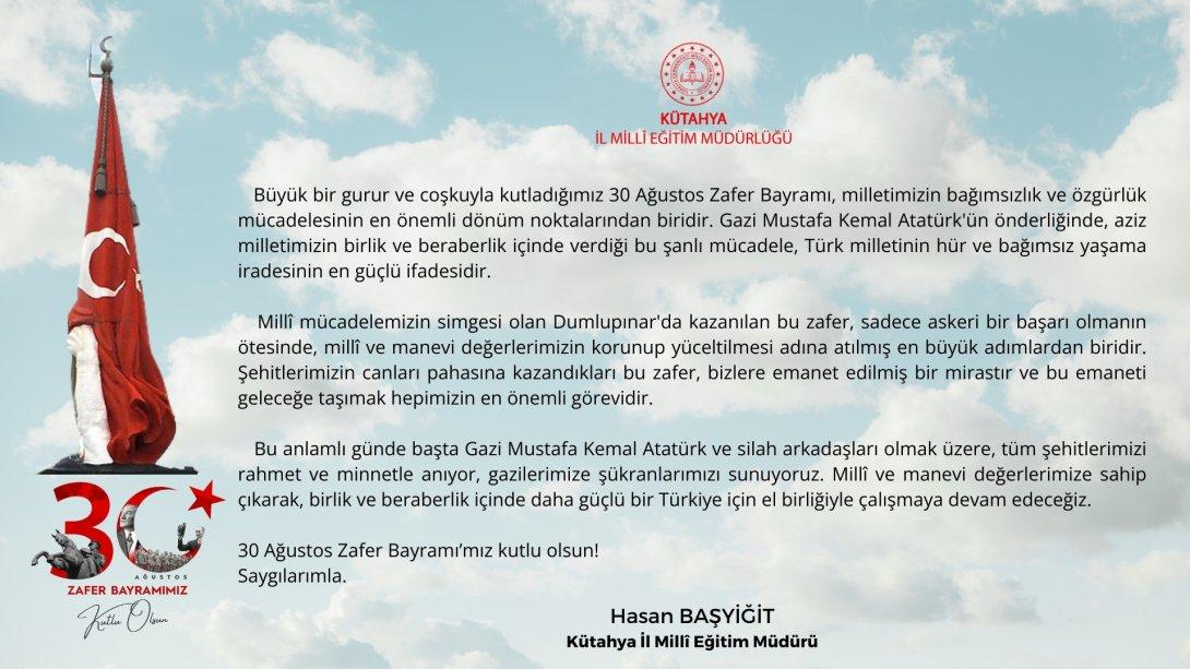 İl Millî Eğitim Müdürümüz Hasan BAŞYİĞİT'in, 