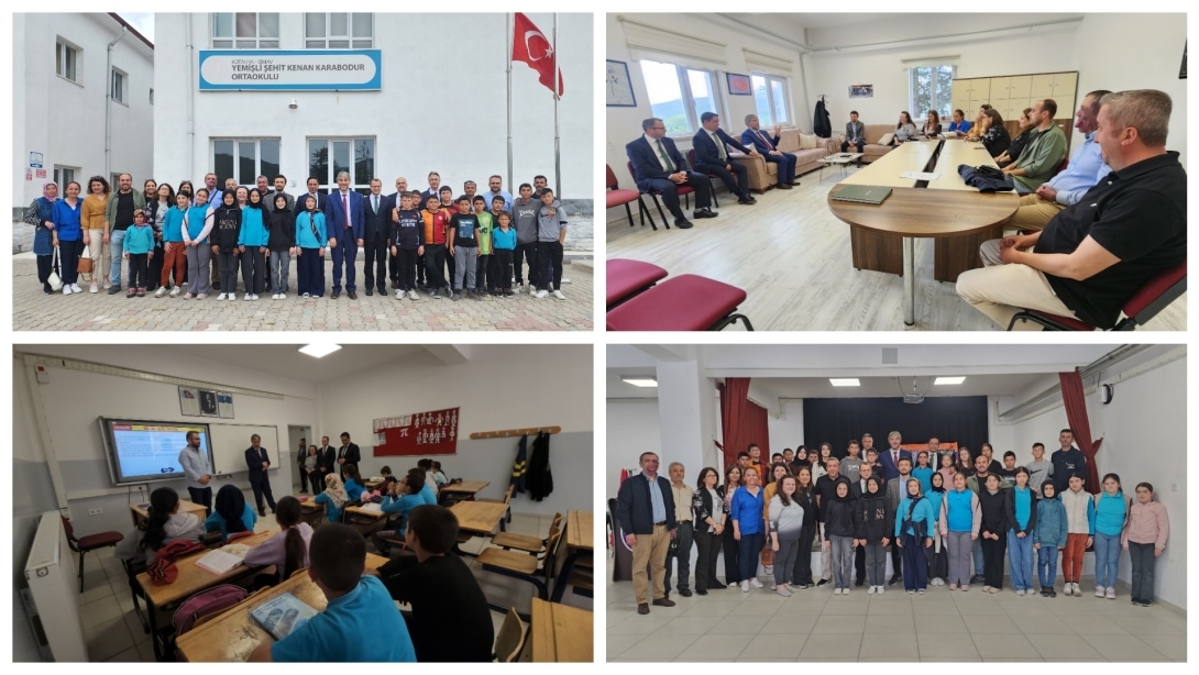 Millî Eğitim Müdürümüz Mustafa YILMAZ, Yemişli Şehit Kenan Karabodur Ortaokulunu Ziyaret Etti